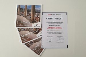 JCCR je certifikovanou organizací destinačního managementu