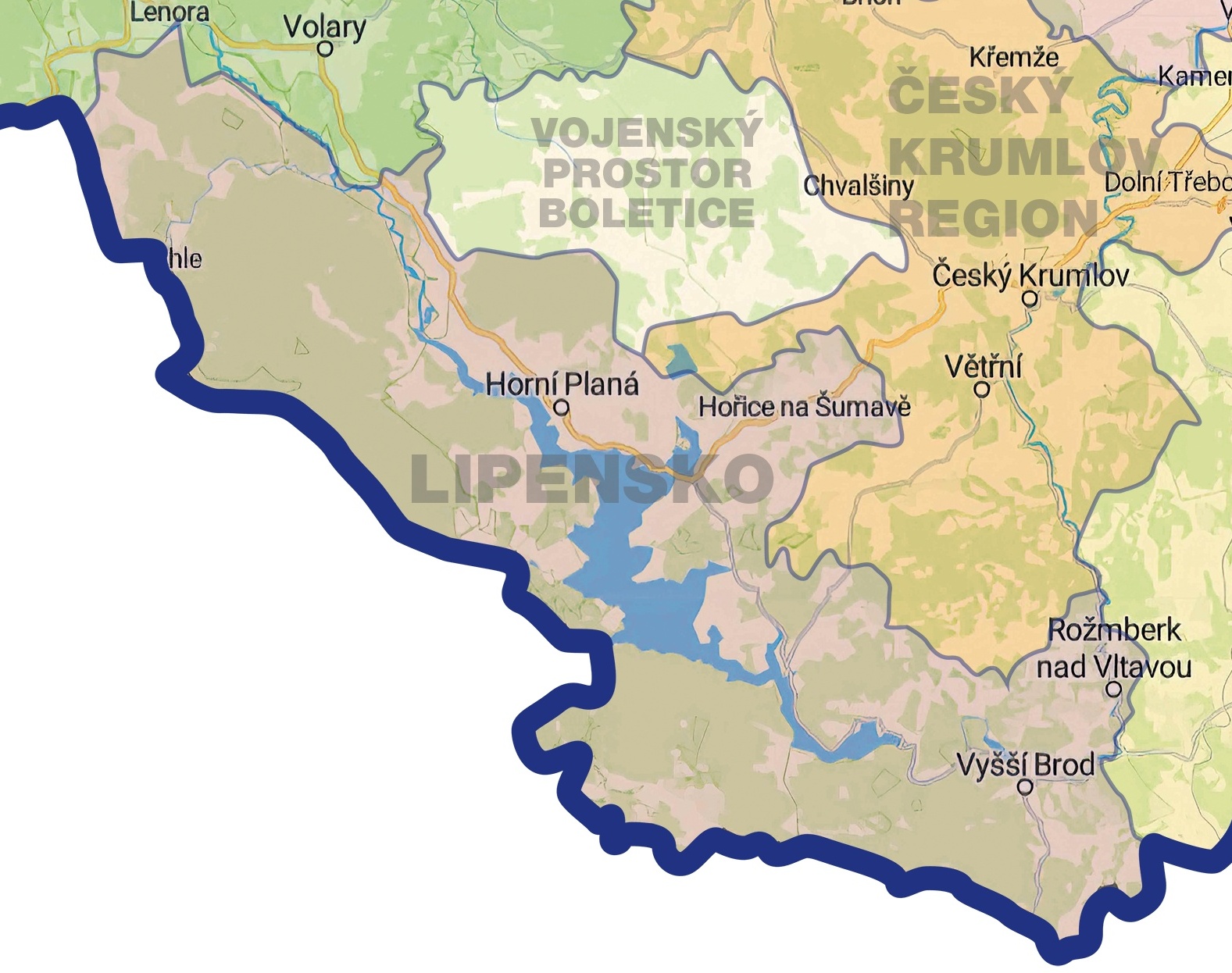 Mapa Lipensko