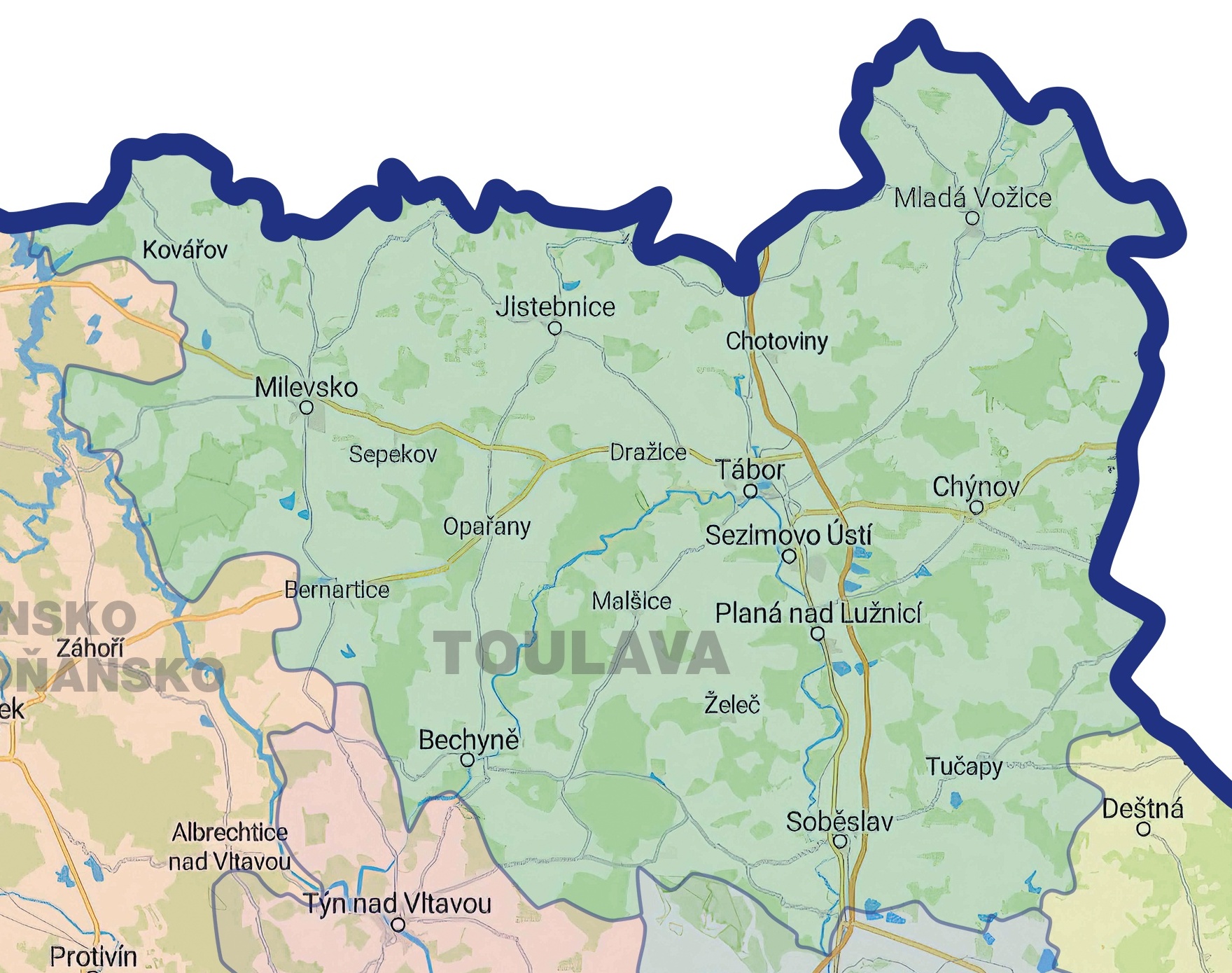 Mapa Toulava